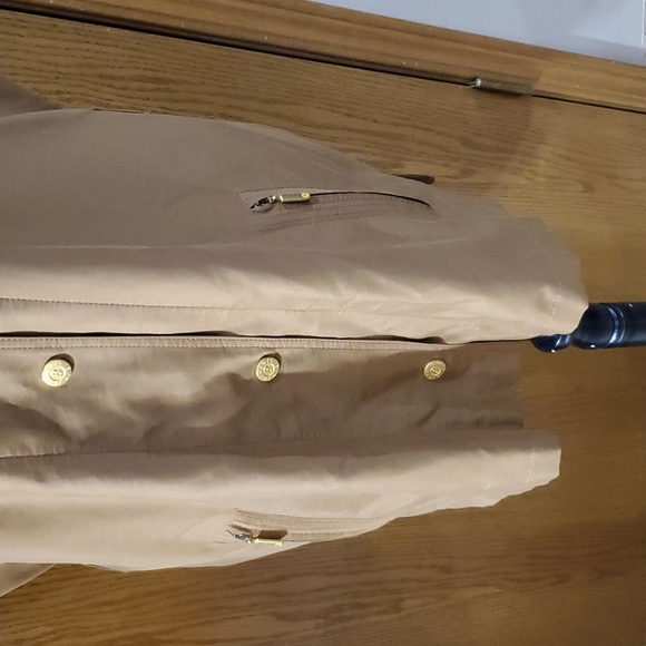 Basler long line zip and snap camel brown vest - Picture 3 of 9